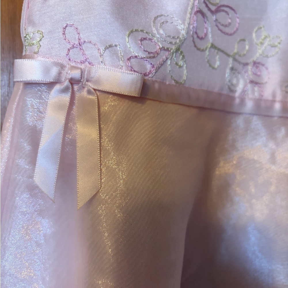 Bonnie Baby Light Pink Dress with Embroidery - Picture 5 of 6